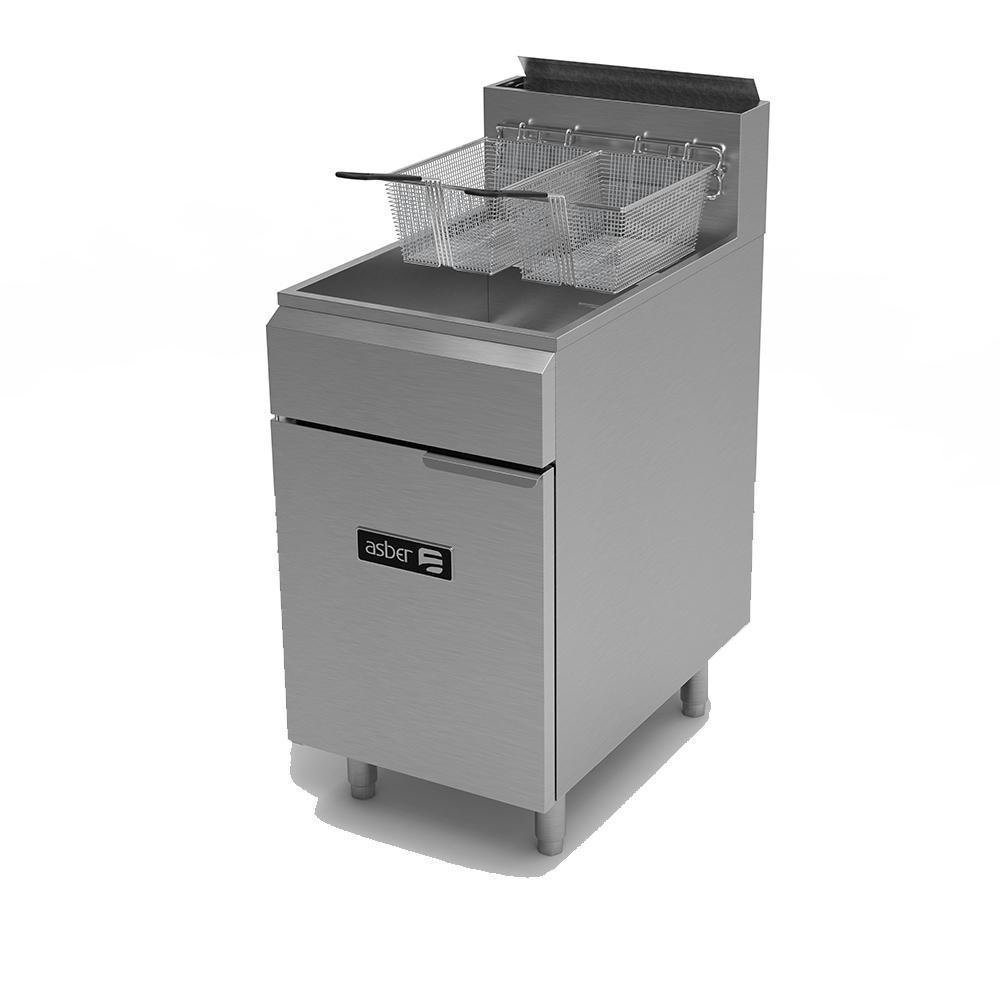 ASBER / FREIDORA INDUSTRIAL AEF 50 S LP / 3 QUEMADORES / TINA DE 24 LITROS / GAS LP